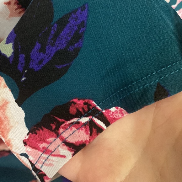 Eliza J matte jersey stretch knit floral print midi dress size 24W - Picture 10 of 13